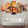 One Piece 66 - Cartoon 5 Panel Canvas Art Wall Decor