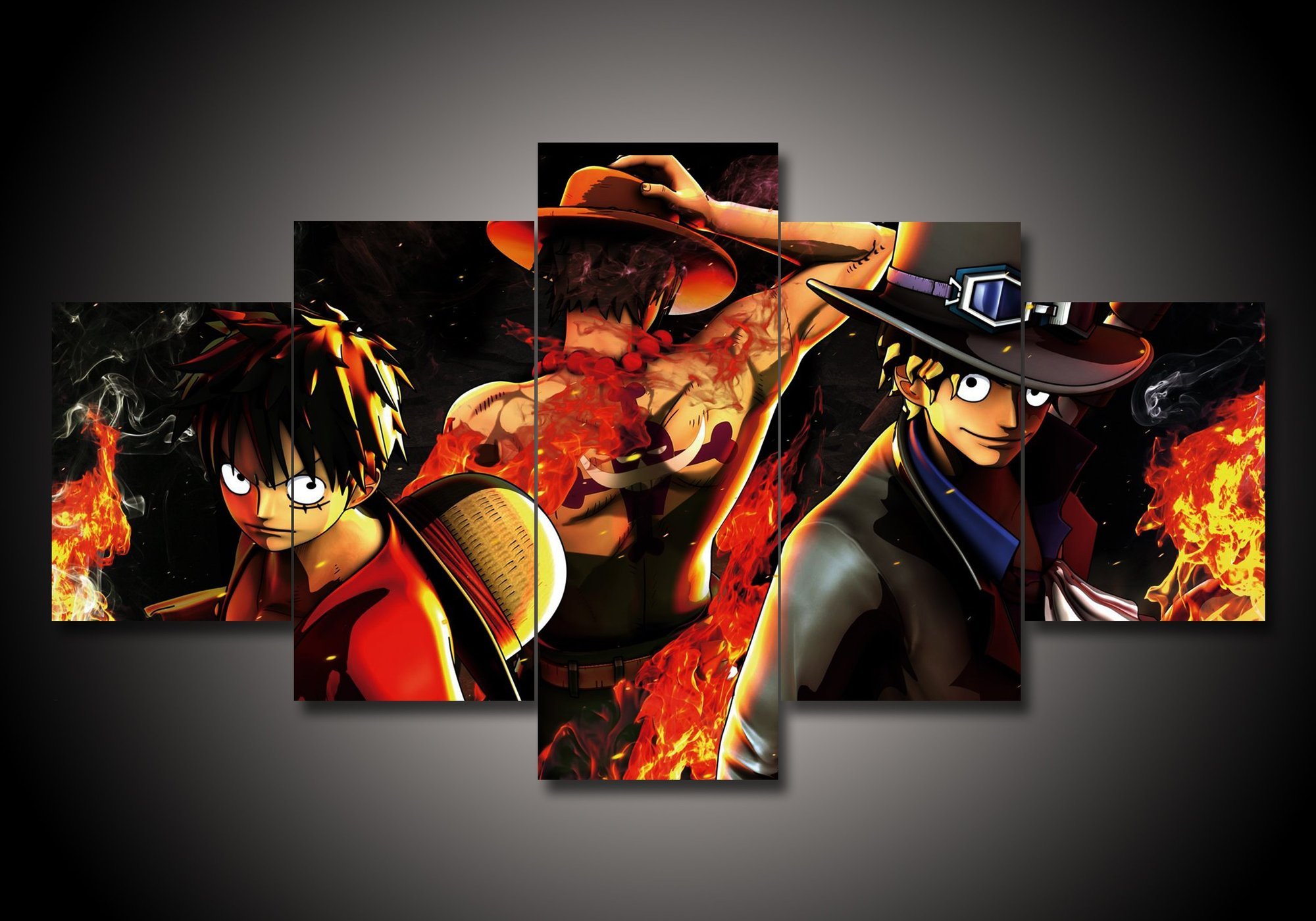 One Piece 9 - Anime 5 Panel Canvas Art Wall Decor One Piece 9 - Anime 5 Panel Canvas Art Wall Decor