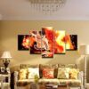 One Piece Ace Tattoo - Anime 5 Panel Canvas Art Wall Decor