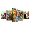 One Piece Straw Hat Crew - Anime 5 Panel Canvas Art Wall Decor
