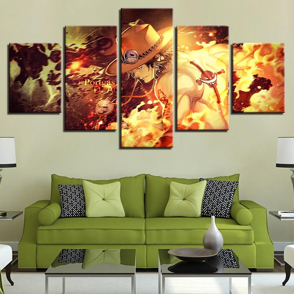 One Piece Vintage 11 - Cartoon 5 Panel Canvas Art Wall Decor One Piece Vintage 11 - Cartoon 5 Panel Canvas Art Wall Decor