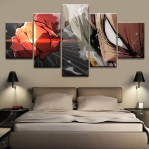 One Punch Man - Anime 5 Panel Canvas Art Wall Decor