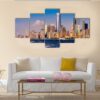 One World Trade Center In New York - Nature 5 Panel Canvas Art Wall Decor