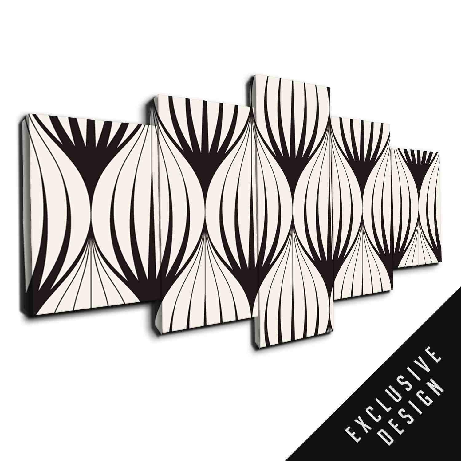 Onion - Abstract 5 Panel Canvas Art Wall Decor Onion - Abstract 5 Panel Canvas Art Wall Decor
