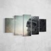 Open Skull - Abstract 5 Panel Canvas Art Wall Decor