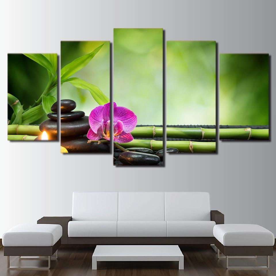 Orchid flower 10 - Nature 5 Panel Canvas Art Wall Decor Orchid flower 10 - Nature 5 Panel Canvas Art Wall Decor