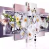 Orchid - Nature 5 Panel Canvas Art Wall Decor