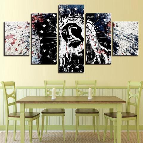 Original Jesus - Religion 5 Panel Canvas Art Wall Decor Original Jesus - Religion 5 Panel Canvas Art Wall Decor