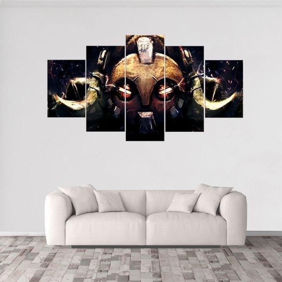 Orisa Overwatch - Gaming 5 Panel Canvas Art Wall Decor Orisa Overwatch - Gaming 5 Panel Canvas Art Wall Decor