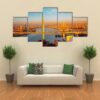 Osaka Port With Bridge And Cityscape - Nature 5 Panel Canvas Art Wall Decor
