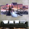 Outer Space Universe Planet Star - Space Universe 5 Panel Canvas Art Wall Decor