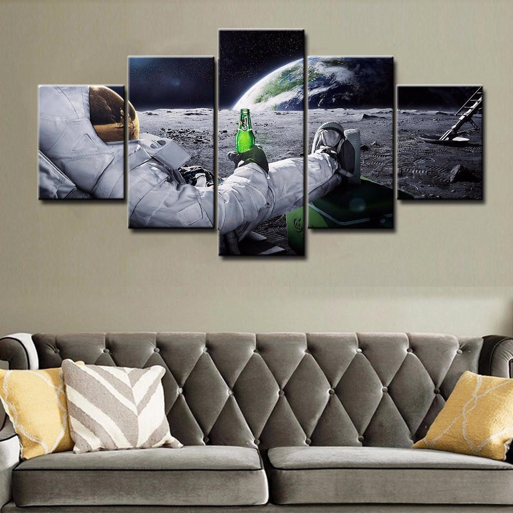 Outer Space - Aircraft 5 Panel Canvas Art Wall Decor Outer Space - Aircraft 5 Panel Canvas Art Wall Decor