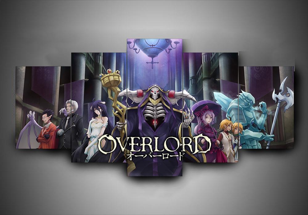 Overlord - Anime 5 Panel Canvas Art Wall Decor Overlord - Anime 5 Panel Canvas Art Wall Decor