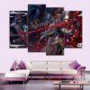 Overwatch Genji And Hanzo Gaming 4 Pieces - 4 Panel Canvas Art Wall Decor