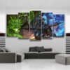 Overwatch: Genji Vs Hanzo - Gaming 5 Panel Canvas Art Wall Decor