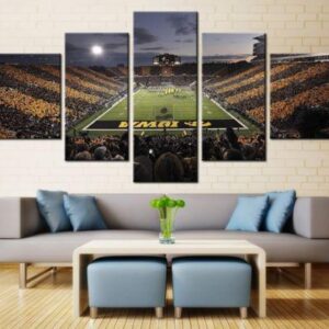 Owa Hawkeyes Stadium Football - Sport 5 Panel Canvas Art Wall Decor