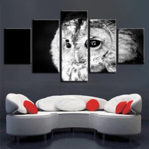 Owl 03 - Animal 5 Panel Canvas Art Wall Decor