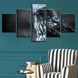 Owl 1 - Animal 5 Panel Canvas Art Wall Decor