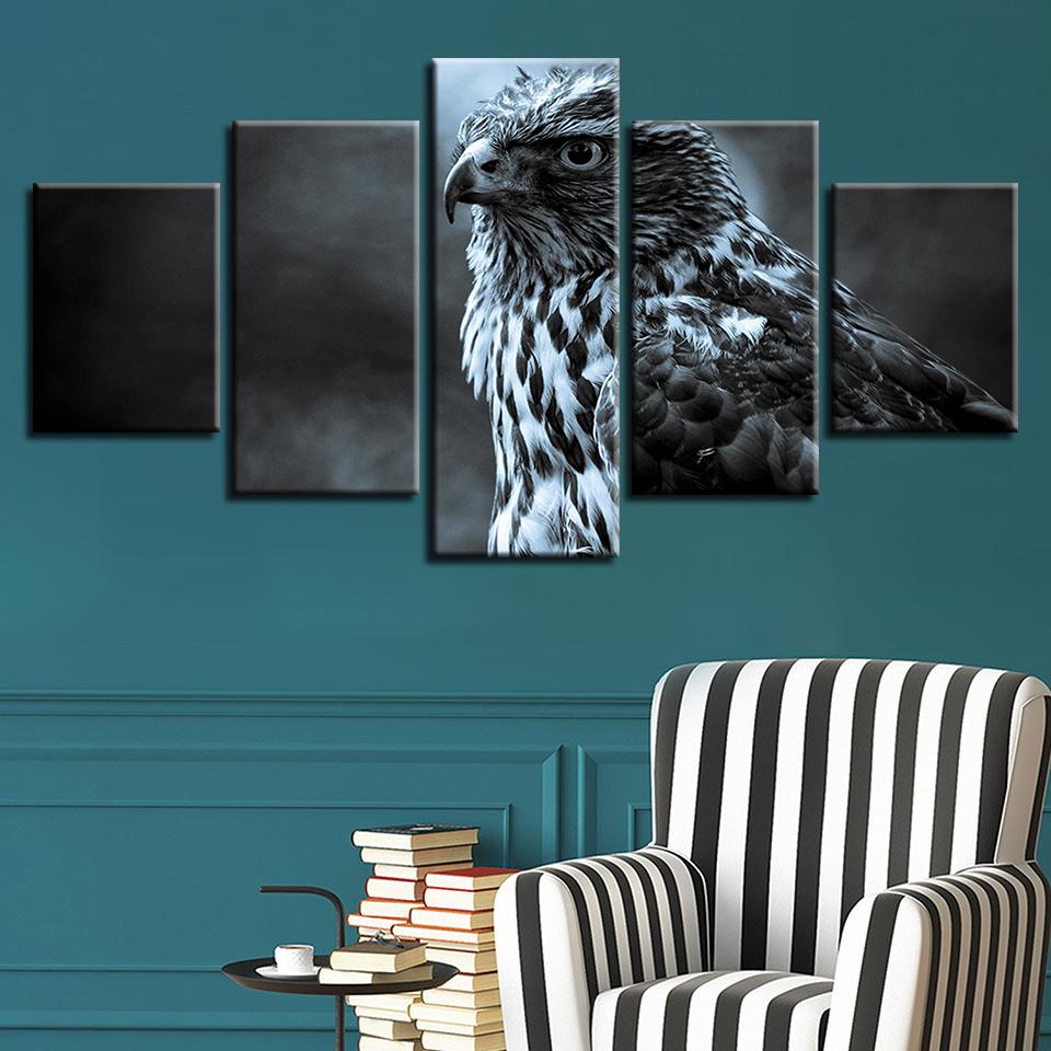 Owl 1 - Animal 5 Panel Canvas Art Wall Decor Owl 1 - Animal 5 Panel Canvas Art Wall Decor