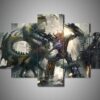 Pacific Rim 2 - Movie 5 Panel Canvas Art Wall Decor