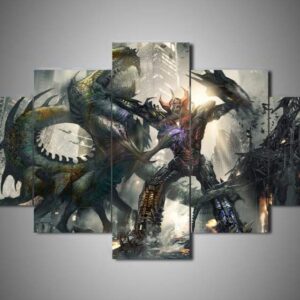 Pacific Rim 2 - Movie 5 Panel Canvas Art Wall Decor