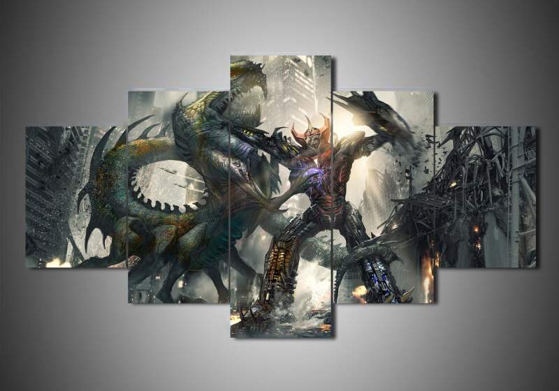 Pacific Rim 2 - Movie 5 Panel Canvas Art Wall Decor Pacific Rim 2 - Movie 5 Panel Canvas Art Wall Decor