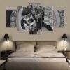 Paisley Girl - Abstract 5 Panel Canvas Art Wall Decor