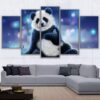 Panda 2 - Animal 5 Panel Canvas Art Wall Decor