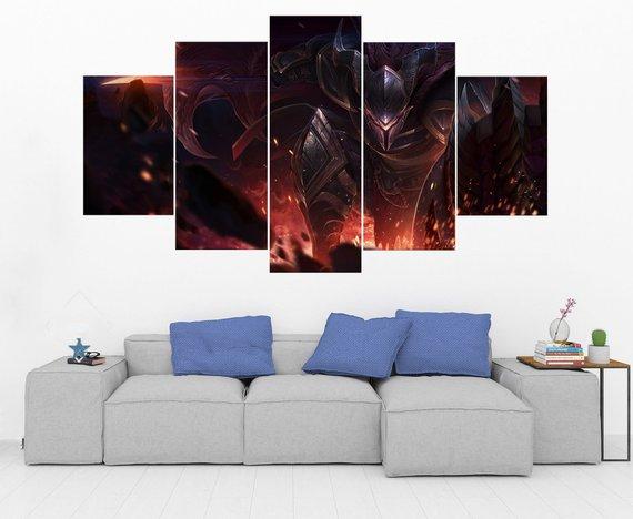 Pantheon - League Of Legends - Gaming 5 Panel Canvas Art Wall Decor Pantheon - League Of Legends - Gaming 5 Panel Canvas Art Wall Decor