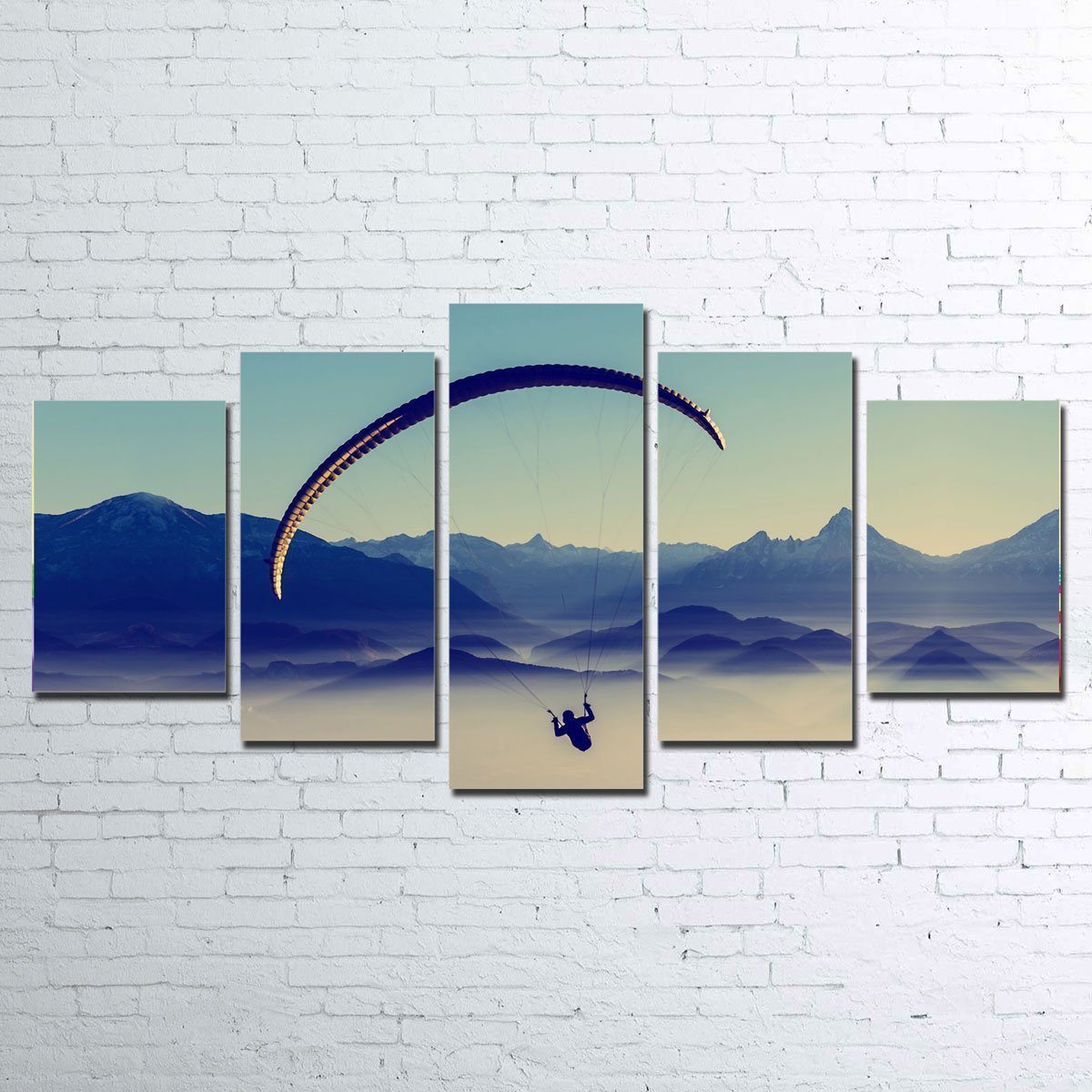 Paragliding - 5 Panel Canvas Art Wall Decor Paragliding - 5 Panel Canvas Art Wall Decor