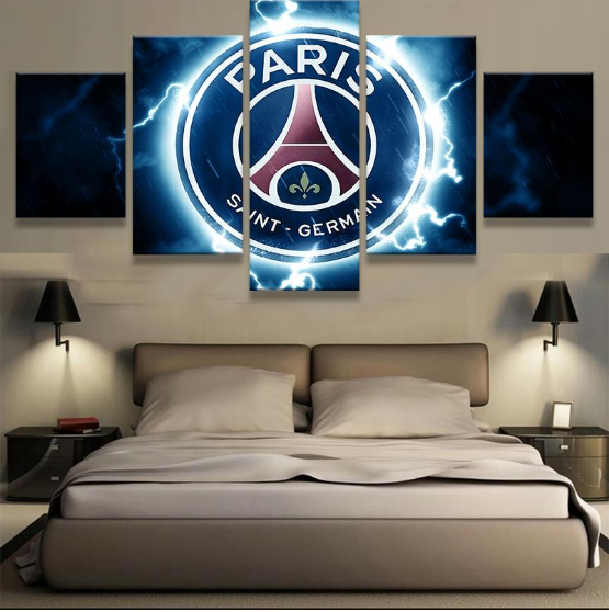Paris Saint Germain Football - Sport 5 Panel Canvas Art Wall Decor Paris Saint Germain Football - Sport 5 Panel Canvas Art Wall Decor