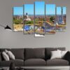 Park Guell In Barcelona Spain - Nature 5 Panel Canvas Art Wall Decor