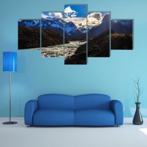 Parque Nacional Torres Del Paine - Nature 5 Panel Canvas Art Wall Decor
