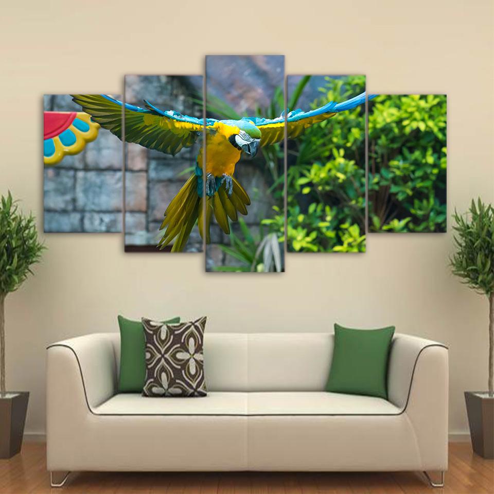 Parrot Pet - Animal 5 Panel Canvas Art Wall Decor Parrot Pet - Animal 5 Panel Canvas Art Wall Decor