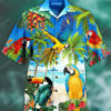 Parrot Rio Island Animal Bird Lover Summer Vacation Hawaiian Shirt