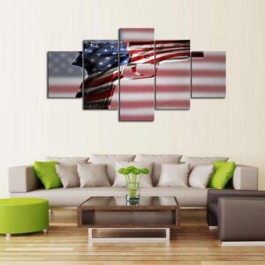 Patriots Armed - Army 5 Panel Canvas Art Wall Decor
