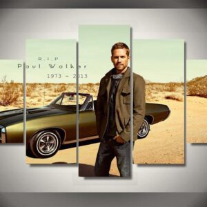 Paul Walker - Movie 5 Panel Canvas Art Wall Decor