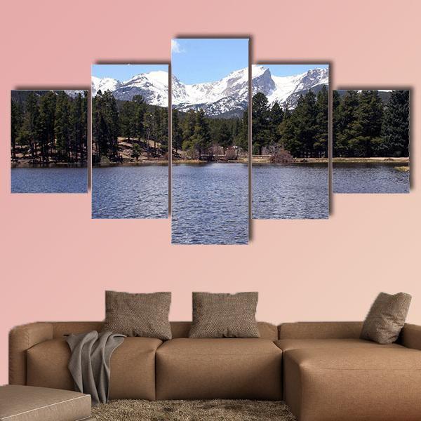 Peaceful Colorado Mountains - Nature 5 Panel Canvas Art Wall Decor Peaceful Colorado Mountains - Nature 5 Panel Canvas Art Wall Decor