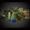 Peacock 6 - Animal 5 Panel Canvas Art Wall Decor