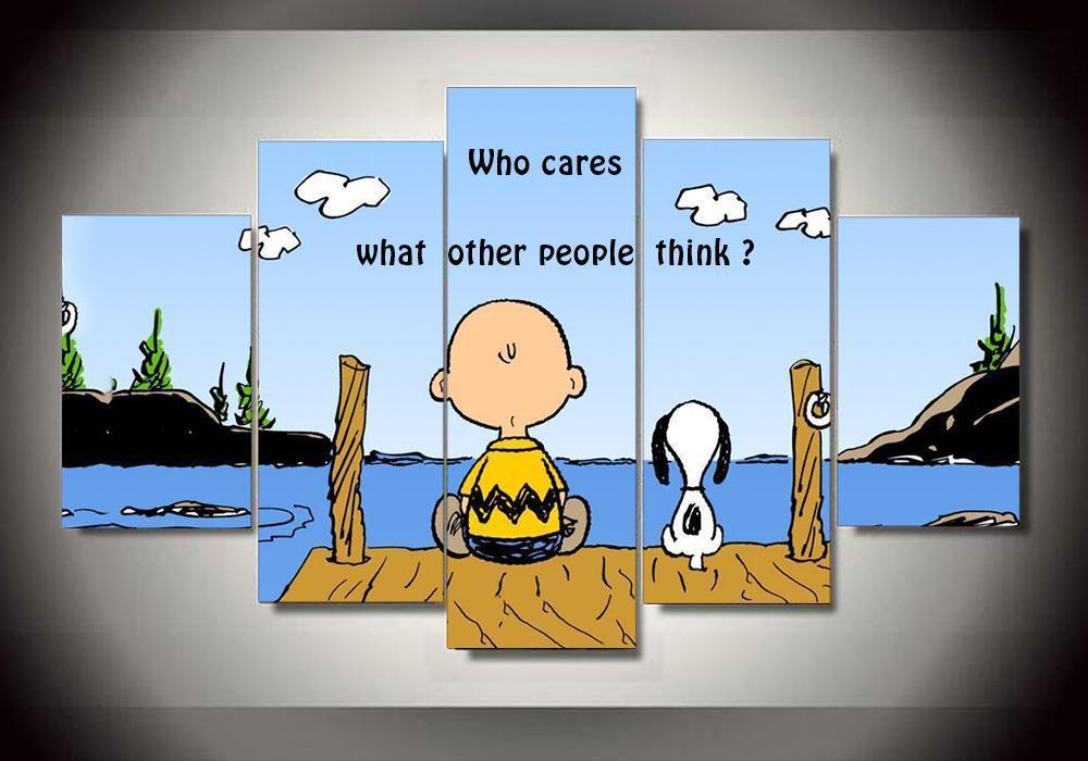 Peanuts - Snoopy - The Peanuts Gang In Christmas 6 - Cartoon 5 Panel Canvas Art Wall Decor Peanuts - Snoopy - The Peanuts Gang In Christmas 6 - Cartoon 5 Panel Canvas Art Wall Decor