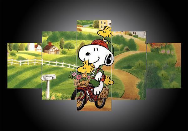 Peanuts - Snoopy - The Peanuts Gang In Christmas 7 - Cartoon 5 Panel Canvas Art Wall Decor Peanuts - Snoopy - The Peanuts Gang In Christmas 7 - Cartoon 5 Panel Canvas Art Wall Decor
