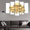 Pearl - Abstract 5 Panel Canvas Art Wall Decor
