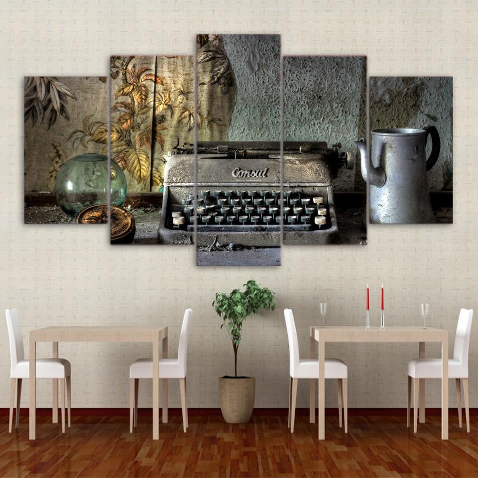 Pechatnaya Mashinka Mrak Fon - Abstract 5 Panel Canvas Art Wall Decor Pechatnaya Mashinka Mrak Fon - Abstract 5 Panel Canvas Art Wall Decor