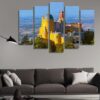 Pena Palace In Sintra - Nature 5 Panel Canvas Art Wall Decor