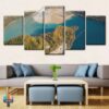 Peninsula Island Sea Beautiful - Nature 5 Panel Canvas Art Wall Decor