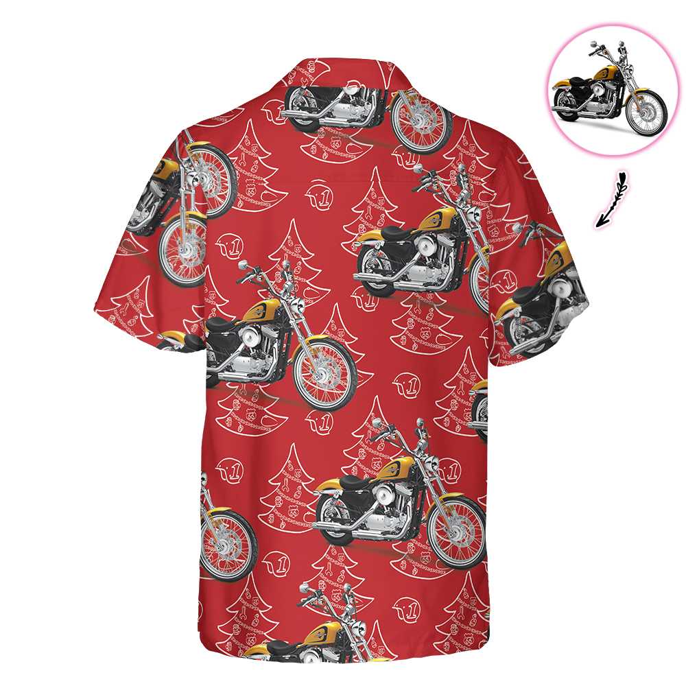 Personalized Motorcycle Christmas Custom Hawaiian Shirt Personalized Motorcycle Christmas Custom Hawaiian Shirt