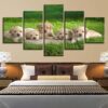 Pet Dog Group - Animal 5 Panel Canvas Art Wall Decor