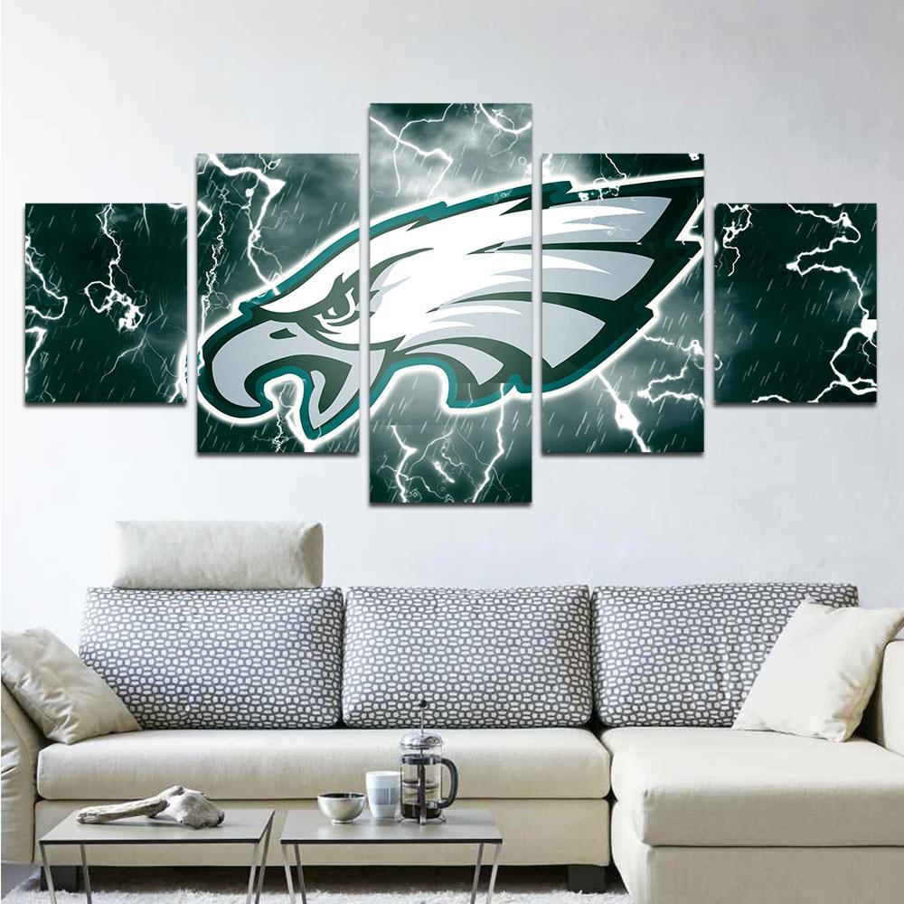 Philadelphia Eagles American Football - Sport 5 Panel Canvas Art Wall Decor Philadelphia Eagles American Football - Sport 5 Panel Canvas Art Wall Decor