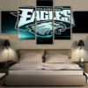 Philadelphia Eagles Fan Poster - Sport 5 Panel Canvas Art Wall Decor