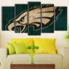 Philadelphia Eagles Football 1 - Sport 5 Panel Canvas Art Wall Decor